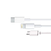Cable 3 en 1 . 1 metro de largo . Con entrada USB A - USB C y MICRO USB DB-G-3.1